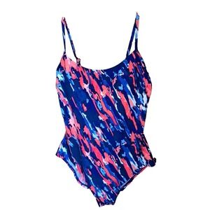 Catalina Swimsuit Medium 8/10 One Piece Coral Flame Built-in Bra Adjustable Str